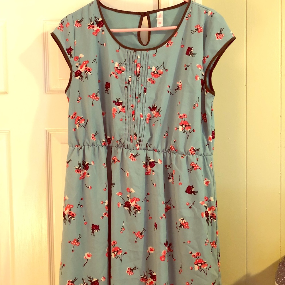 Blue floral dress